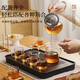 Tea edge glass tea set, household complete set of tea cups and teapot set, household kung fu tea set with male cup tea set
