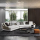 Yonghuan Italian minimalist home user-style fabric Lawson curved sofa combination designer color light luxury special corner combination 1283x154cm