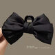 The big bow is very conspicuous_Satin black hair shark clip women's hair clip with multiple hair clips on the back of the head hair clip ins black big bow clip single pack