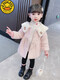 Baby girl spring, autumn and winter coat, girl, child, children's clothing, western style quilted woolen coat 1 top 2 trendy 3 years old 4 pink 80 cm
