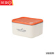 Tuojin German imported high-quality stainless steel lunch box split lidded fresh-keeping box plastic-steel microwave oven heated with rice and fresh-keeping meals, three packs - default orange, with thermal bag. Exchange