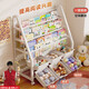 Children's bookshelf toy storage rack multi-layer floor-standing snack storage rack removable bookcase baby book picture book rack 3-layer 60cm bookshelf + 1-layer storage shelf + 2 storage boxes