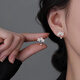 Qi Xiaomi 999 sterling silver flower earrings women's ear piercing small earrings niche 2025 new hot style earrings high-end earrings 999 pure silver flower earrings pair