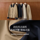 Shifanli Classic Barn Style Contrast Color Lapel Windbreaker 2025 Autumn New Style British Style Loose Casual Jacket Women Light Khaki M