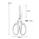 Meishut big head powerful kitchen scissors for home use to cut chicken, duck and goose bones special food scissors barbecue scissors stainless steel scissors silver powerful big head scissors specially for cutting hard bones