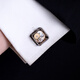 KFLK high-end cufflinks men's gear cufflinks shirt light luxury hollow French cufflinks Cfflinks custom lettering gold