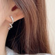 Bo Na Ling earrings female star tassel silver needle simple and versatile fashion light luxury niche high-end pierced earrings earrings star tassel earrings full of light