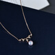 Excellent Japanese akoya sea water goddess 18K rose gold crown single necklace pendant for women 18K rose gold necklace/flower bead grade/spot 5.5-6mm