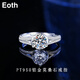EothPT950 platinum three-claw moissanite diamond ring for women, light luxury niche platinum Valentine's Day birthday gift for girlfriend PT950 platinum three-claw moissanite ring + certificate