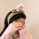 SNQP Peach Blossom Cute Plush Flower Headband Female Cartoon Sweet Hairpin Face Wash Non-Slip Furry Headband Hair Accessory Peach Blossom Plush Hairband 1 piece