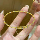 Chuansen 18k gold bamboo bracelet pure 18k gold memory elastic bracelet adjustable step by step sliding