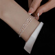 Qingyu 925 sterling silver three-layer chain bracelet bracelet with a sense of best friend niche design bracelet 925 silver three-layer chain bracelet
