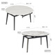 KUKA simple slate dining table and chairs home square to round retractable round table DS7186T dining table + folded gray chairs *4