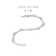 Chow Tai Fook G&W Series Bamboo PT950 Platinum Bracelet for Gift PT164092 16.25cm