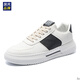 HLA -Herrenschuhe für Sommer- und Herbst -neue atmungsaktive kleine weiße Schuhe für Männerschüler dicke Sohle Sneaker Casual Board Schuhe Trendy Schuhe 9906 Weiß und Grün 41