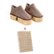 YWZR Trendy Care Appliance Four Seasons Thin Open Flame Moxibustion Shoes Foot Warm Moxibustion to Dispel Cold Foot Moxibustion Box Foot Moxibustion Box Sole Thin Brown Large Size 40-43 + 54 Moxa Pills