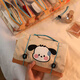 BIOSSANCE Cute Folding Cosmetic Bag 520 for Girls Large Capacity Portable Travel Wash Bag Skin Care Product Storage Bag Sweating Puppy Cosmetic Bag