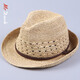 Mr DUCK new product straw hat men's summer outdoor sun hat hand-knitted sun hat sunshade hat big head MS17008-herb color M size (suitable for 56-59CM)