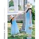 Little Bear Elf (xiaoxiongjingling) mother-daughter parent-child wear summer gradient color suspender dress high-end seaside beach dress sisters fashionable street glacier blue dress 80 mother size S (recommended weight 80-100 Jin Jin equals 0.5 kg)
