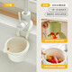 Hanging sink drain basket, household kitchen sink, food residue separation filter basket, fruit cleaning water filter basket, green, one click to pour/no dirty hands