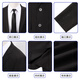 GOKU suit suit men's casual suit male college student DK uniform graduation dress formal black suit + black pants + white shirt + black tie 2XL weight 140-155Jin Jin equals 0.5 kg
