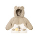 Dudu baby cotton clothing fashionable winter children's coat thickened cartoon winter clothing boys and girls tops warm coffee color 100