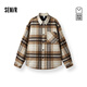 Semir Wang Anyu | Shopping mall same style | Woolen jacket men's winter plaid shirt 25 retro tops 101725118103