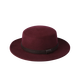 Mr DUCK new product, French style, imported full flat hat for women, retro calfskin webbing, flat-brimmed top hat for women, MW362171-enamel burgundy (wool style) M (55-56cm)