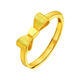 Authentic gold 999 fugitive princess bow ring plain ring ring sweet girl gold-plated ring gift s fugitive princess bow ring live style 0.76g