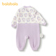 Balabala shopping mall same style baby jumpsuit autumn baby outdoor crawling clothes 2025 new cute and cute purple 70120 66cm