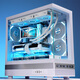 SAMA Jinghong screen display version white ATX sea view room gaming computer desktop case hardware status display/270 panoramic view/support 360 water cooling/9 fan positions/Type-C
