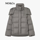 MO&Co. Puff down jacket new winter product with 90% down content, removable hood, light and warm