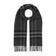 BURBERRY classic plaid cashmere scarf for men and women, Burberry autumn and winter scarf with tassel trim, charcoal gray 80155381 size: length 168*width 30cm