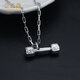 Jin Yixin platinum dumbbell pendant for men and women PT950 platinum necklace platinum clavicle chain platinum couple pendant about 7.5 grams delivery lanyard