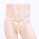 Men's sexy underwear, men's special passionate transparent open ring sexy thong, white