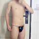 Men's underwear sexy low-waist thong cotton U convex large bag gay 0 youth thick rope comfortable single thong white store manager XL