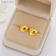 He Jiagong Old Phoenix Gold Earrings 2025 New Women's Small Earrings for Ear Holes Four-leaf Clover Earrings More Flowers Four-leaf Clover