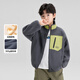 Zuoxi Boys' Polar Fleece 2025 New Jacket Autumn Children's Fever Antistatic Fleece Jacket Dark Gray 140