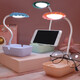 USB plug-in table lamp LED desk lamp mobile phone holder pen holder cartoon desktop ornaments children's gift night light cute small desk lamp kindergarten Children's Day gift colorful leaves + mobile phone holder + plug-in style random color