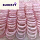 BUHESYT Pink Crystal Bracelet Madagascar Undyed Glueless Crystal Clear Flat Round Bars Various Circles No. 1267 55 Rounds Mouth Jelly Purple Powder