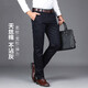 百斯盾天丝棉春秋男士休闲裤直筒宽松商务西裤中老年爸爸夏季薄款 6223卡其 春秋款 29 二尺二