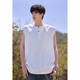 Du Xiaoxian's textured sleeveless vest men's summer thin youth sports fitness vest Henry collar t-shirt black L recommended 100-120Jin Jin equals 0.5 kg