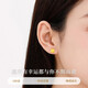 Lao Fengxiang light luxury 18k gold four-leaf clover earrings for women, fashion earrings, anniversary jewelry, birthday gifts for girlfriend and wife, a pair of four-leaf clover K gold earrings