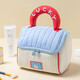 Bo Naling Cosmetic Bag Cute Little House Large Capacity 2025 New Portable Travel Toiletries Portable Partition Storage Bag Blue House Cosmetic Bag
