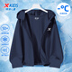 XTEP (XTEP) XTEP children's clothing boys' refreshing sun protection clothing 2025 new children's outdoor sunshade breathable outing clothing light jacket deep blue 165