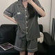 
Modal Korean version simple solid color cotton pajamas women's short-sleeved shorts summer two-piece dormitory can wear home clothes set 9901# red M 80-100Jin [Jin equals 0.5 kg]