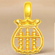 Dewey Van gold-wrapped 999 solid gold pendant G24K gold Ruyibacus pendant classic clavicle chain Chinese Valentine's Day gift to girlfriend Ruyibacus pendant (gold layer is thicker)