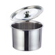 Kitchen plan stainless steel basin seasoning jar seasoning jar flavor cup with lid kitchen seasoning box thickened lard oil tank condiment barrel oil basin