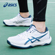 ASICS badminton shoes official flagship GEL-ROCKET 12 men's and women's 2026 new training shoes white/blue-100 41.5