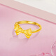 Chow Tai Sang gold ring, pure gold, exquisite bow ring, romantic gift for girlfriend, wife, birthday, anniversary, Valentine's Day, about 2.8g